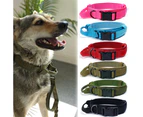 Tactical Dog Collar Adjustable Military Collar: - Nylon K9 Collars With Control Handle And Heavy,Military Green,L