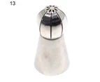 ishuif Icing Nozzle Exquisite Wide Application Stainless Steel Cake Decorating Piping Tip Baking Accessories-13