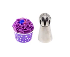 ishuif Icing Nozzle Exquisite Wide Application Stainless Steel Cake Decorating Piping Tip Baking Accessories-18