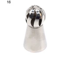 ishuif Icing Nozzle Exquisite Wide Application Stainless Steel Cake Decorating Piping Tip Baking Accessories-16