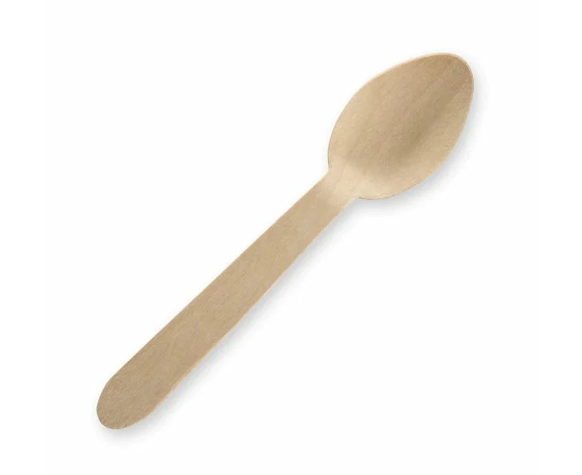 Men 100 Pieces X 10cm Wooden Teaspoon Party Bulk Pack