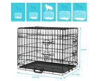 Advwin 36" Dog Cage Pet Crate Puppy Cat Foldable Metal Kennel House 2 Doors Floor Protecting Feet & Leak Proof Dog Tray (92.5*57.5*64cm)