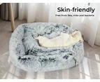 Dog Calming Bed Warm Soft Plush Comfy Sleeping Kennel Cave Memory Foam Charcoal M