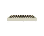 Oikiture Bed Frame Single Size Bed Base Platform Beige