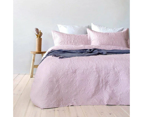 Bambury Paisley Coverlet Set Dusk Soft Woven Home Decor Bedding