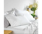 MyHouse Riley Bamboo Cotton Fitted Sheet Single in White Bamboo/Cotton