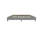 Oikiture Bed Frame King Size Bed Base Platform Grey