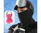 Neck Face Mask Reusable- Windproof Ski Washable Face Covering- Adjustable Face Mask In Winter,Pink (Black Rope)