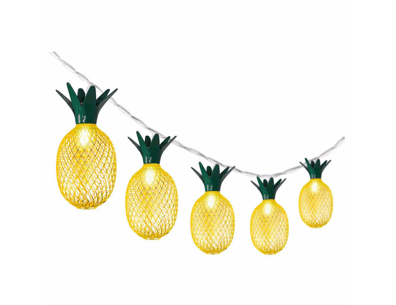 Pineapple String Lights For Terrace Home Wedding Party Bedroom Birthday Hawaii Tropical Decor,Requires Battery,1.65M 10Led