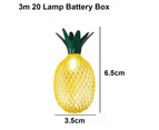 Pineapple String Lights For Terrace Home Wedding Party Bedroom Birthday Hawaii Tropical Decor,Requires Battery, 3M 20Led