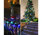 8 Pattern Solar Rope Led Halloween Lights For Garden, Fence, Patio, Pool, Deck,White,7M 50Lights