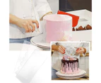ishuif 6Pcs/Set Cake Scraper Transparent Smooth Surface Food Grade Cake Scraper Decorating Comb Set for Home-6Pcs/Set