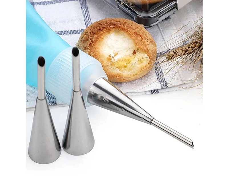 ishuif 3Pcs Cake Piping Decorating Mouth Cream Puffs Nozzles Fancy Pastry Baking Tools-set 1