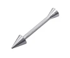 ishuif Aluminum Alloy Cake Piping Rod Pastry Icing Stick Baking Cone Decorating Tool-Silver