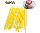 ishuif 14Pcs Fondant Cake Modelling Craft Decorating Flower Clays Sugarcraft Tools-Yellow 14pcs/Set