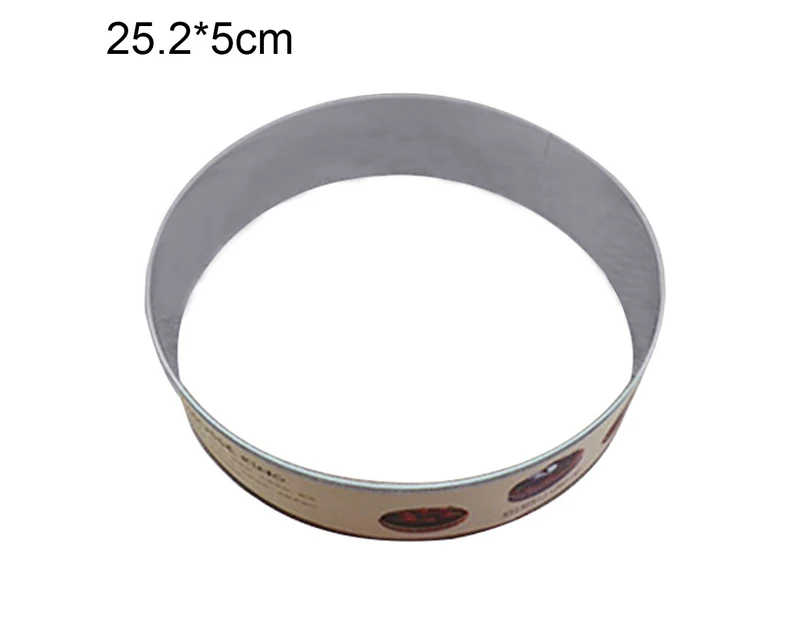 ishuif Stainless Steel Round Square Cake Ring Mould Mousse Cutter DIY Decorating Tool-10Inch Round
