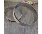 ishuif Stainless Steel Round Square Cake Ring Mould Mousse Cutter DIY Decorating Tool-10Inch Square