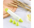 ishuif Silicone Cream Cake Writing Pen Baking Decorating Tool Piping Cupcake Nozzles-Green
