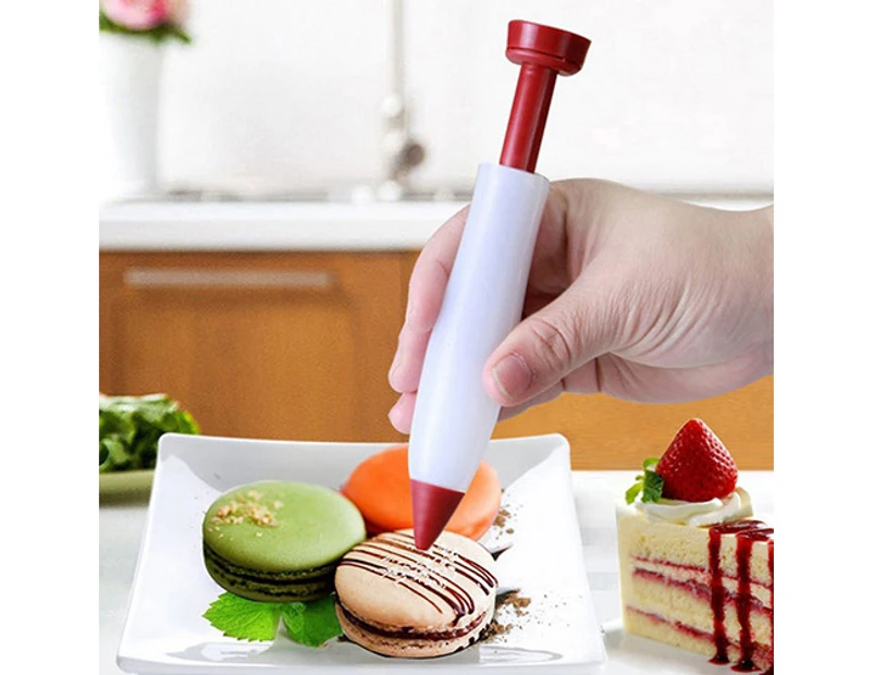 ishuif Kitchen Tool Reusable Chocolate Cupcake Pastry DIY Cake Decorating Tip Pen