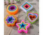ishuif 5Pcs Fondant Cake Cookie Sugarcraft Cutters Decorating Molds Tool Set Kitchen Supplies-11 Cup Stars