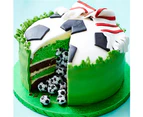 ishuif 4Pcs Football Soccer Fondant Cutter Cookies Mold Cake Decorating Sugarcraft