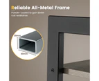 Giantex 4-Tier 1.4M Display Shelf Storage Rack Plant Stand Bookshelf Metal Frame, Rustic Brown