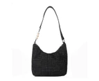 Fashion Shoulder Bag Simple Messenger Bag Chain Bag Casual Niche Underarm Bag,Black