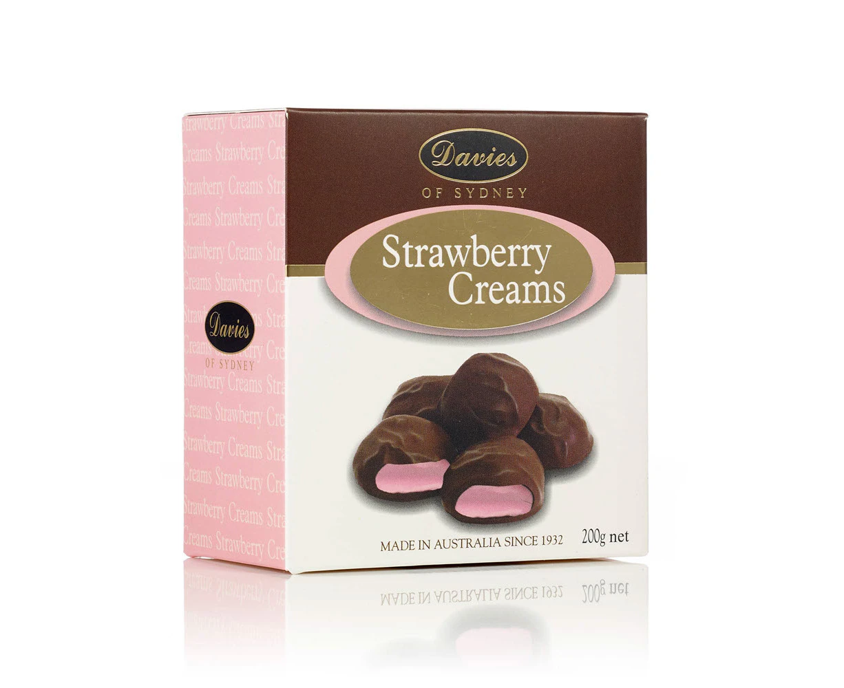 Davies Dark Choc Strawberry Creams 200g (Gluten Free)