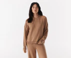 Tommy Hilfiger Women's Flex Hoodie Sweater - Pinecone Tan