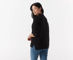 Tommy Hilfiger Women's Hayana Mock Neck Sweater - Dark Sable