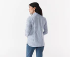 Tommy Hilfiger Women's Heritage Stripe Play Shirt - Verona Blue/Multi