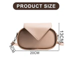 Fashion Ladies Messenger Bag Fashion Leather Lightweight Shoulder Bag Leisure Commuter Bag,Khaki