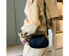 Fashion Ladies Messenger Bag Fashion Leather Lightweight Shoulder Bag Leisure Commuter Bag,Black