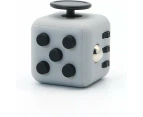 Fidget Cube Stress Anxiety Pressure Relieving Toy Great For Adults And Children[Gift Idea][Relaxing Toy][Stress Reliever][Soft Material],Gray&Black