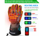 Heated Gloves With Knuckle Protection Heating Warm Skin Leather Touch Screen Motorcycle Gloves Rechargeable Gloves For Men Women Riding Skiing