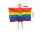 Rainbow Pride Banner 3X5 Ft (36 X 60 In) - Vivid Colors,Pattern 1