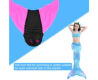 Swim Fins For Kids , Mermaid Tail Fins One-Piece Flipper Diving Fins Swimming Training Fins Water Sport Windsurfing Equipment For Boys Girls,Pink