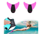Swim Fins For Kids , Mermaid Tail Fins One-Piece Flipper Diving Fins Swimming Training Fins Water Sport Windsurfing Equipment For Boys Girls,Pink