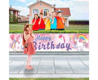 Happy Birthday Yard Banner Colorful Outdoor Decor Birthday Party Outdoor And Indoor Hanging Banners,Pattern 8