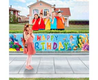 Happy Birthday Yard Banner Colorful Outdoor Decor Birthday Party Outdoor And Indoor Hanging Banners,Pattern 3