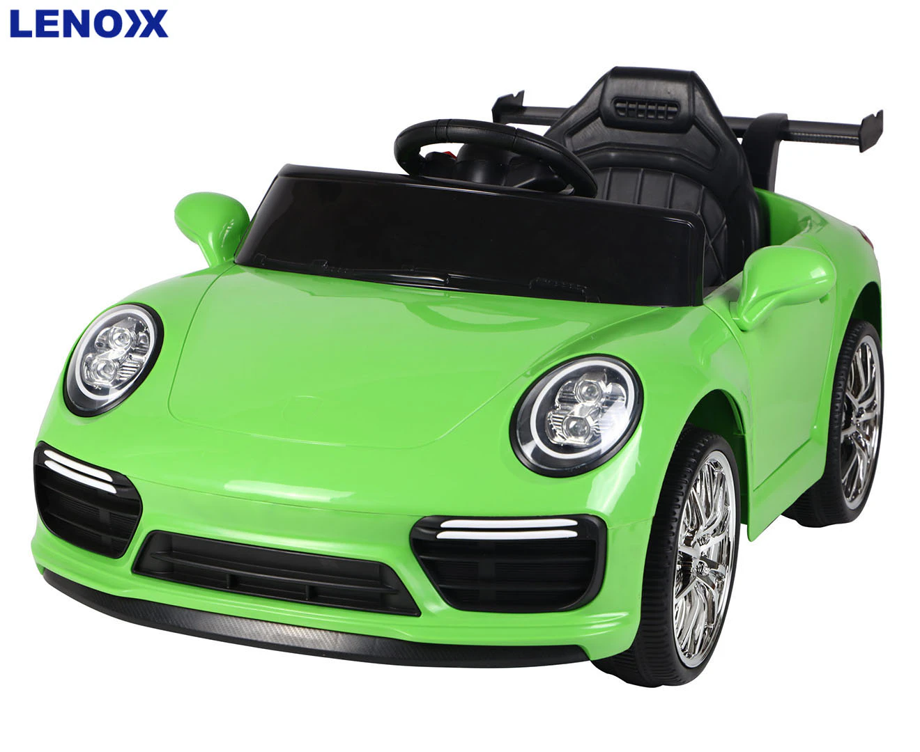 Lenoxx Electric Super Car Ride-On - Green/Black