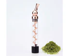 Tobacco Tube Mini Glass Tube Spiral Flat Mouth With Cleaning Brush Smoking Tool Kit Smoking Device - 86Mm X 17Mm,Rose Gold