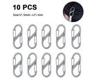 Carabiner Clip, S-Shaped Hooks, Lightweight Aluminum Alloy S-Type Dual Locking Carabiner Keychain For Outdoor Camping, Hiking, Dual Spring Wire Gate Snap H