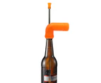 2 Pieces Beer Snorkel Bong Funnel With Valve Kink For Beer Drinking Games,White + Orange