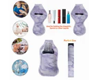 Wrist Keychain Set Of 10，Safety Keychain Set For Woman With Card Holder,Hand Sanitizer Holder,Etc,Purple Marble