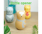 Creative Wooden Animal Beer Opener Cute Cartoon Animal Magnetic Bottle Opener,Fox