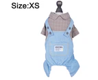 Pet Summer Thin Clothes Dog Clothes Washed Denim Trousers Shirt,Xs