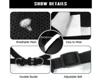 Soft Mesh Dog Strap Adjustable Cat Vest Strap With Reflective Tape,Gray+Black - S