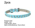 Puppy Dog Collar With Crystal Diamond Colorful Bling Girl Puppy Cat Collars,B
