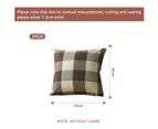 2 Plaid Throw Pillowcase Outdoor Indoor Throw Pillow Farmhouse Square Pillowcase, Home Decor (18 X 18 Inches),Coffee